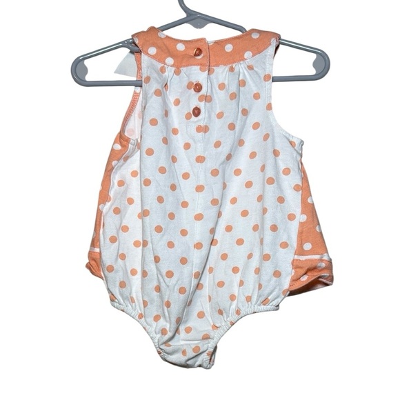First Impressions Baby Girl Polka Dot Sunsuit in Orange and White Size 18 Months - Picture 6 of 8